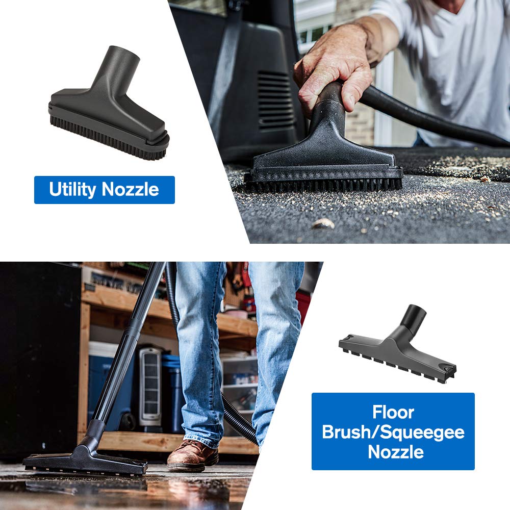 Vacmaster 3 Peak HP 5 Gallon Shop Vacuum Powerful Suction Wet Dry Vacuum Cleaner with Blower Function 1-1/4 inch Hose 10ft Power Cord Vacmaster