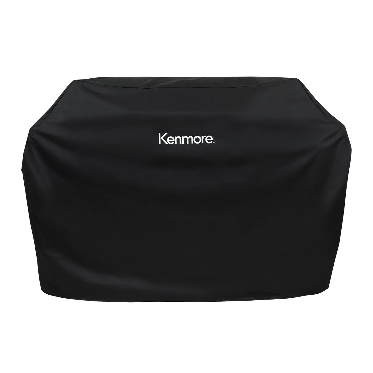 Kenmore 66 Inch Gas Grill Cover for Outdoor Grill, Universal BBQ Grill Cover for 6-Burner Gas Grill, Weatherproof, UV- and Fade-Resistant with Hook & Loop Straps, Black Kenmore