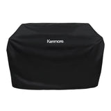 Kenmore 66 Inch Gas Grill Cover for Outdoor Grill, Universal BBQ Grill Cover for 6-Burner Gas Grill, Weatherproof, UV- and Fade-Resistant with Hook & Loop Straps, Black Kenmore