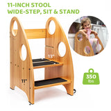 StrongTek Toddler Step Stool for Kitchen and Bathroom, Kids Step Stool for Learning, Toddler Kitchen Stool Helper, and Toddler Standing Tower - 28" High, with Wheels and Handles, 350 lbs Capacity StrongTek
