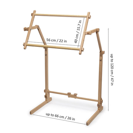 Needlework Floor-Standing Type Stand with Adjustable Frame Made of Organic Beech Wood Tapestry Cross Stitch Embroidery Frame Holder (15.7" x 22") AllAboutEmbroideryUA