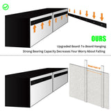 ANTISTA Floating TV Stand with Led Lights, 71 inch Wall Mounted TV Shelf with Power Outlet, Modern Entertainment Center Media Console with Storage Cabinet, Up to 80 Inch TVS, White ANTISTA