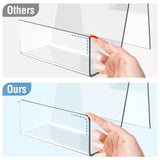 6 Pack Acrylic Book Stand, Clear Easel Stand for Display, Book Display Holder, Display Stand for Album, CD, Magazine, Postcard, Picture, Plate, Artworks, Phone, Tablet Aredpoook