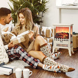 TURBRO Suburbs TS17Q Infrared Electric Fireplace Stove, 19" Freestanding Stove Heater with 3-Sided View, Realistic Flame, Overheating Protection, CSA Certified, for Small Spaces, Bedroom - 1500W TURBRO