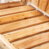 Outdoor Porch Swing Front Porch Hanging Wooden Bench Swing 2 Seat Chair for Garden, Patio, Backyard, Playground, Log Wood 800Lbs, 4 Ft, Brown Anraja