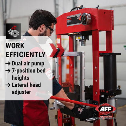 AFF 30 Ton Hydraulic Shop Press - Super Duty