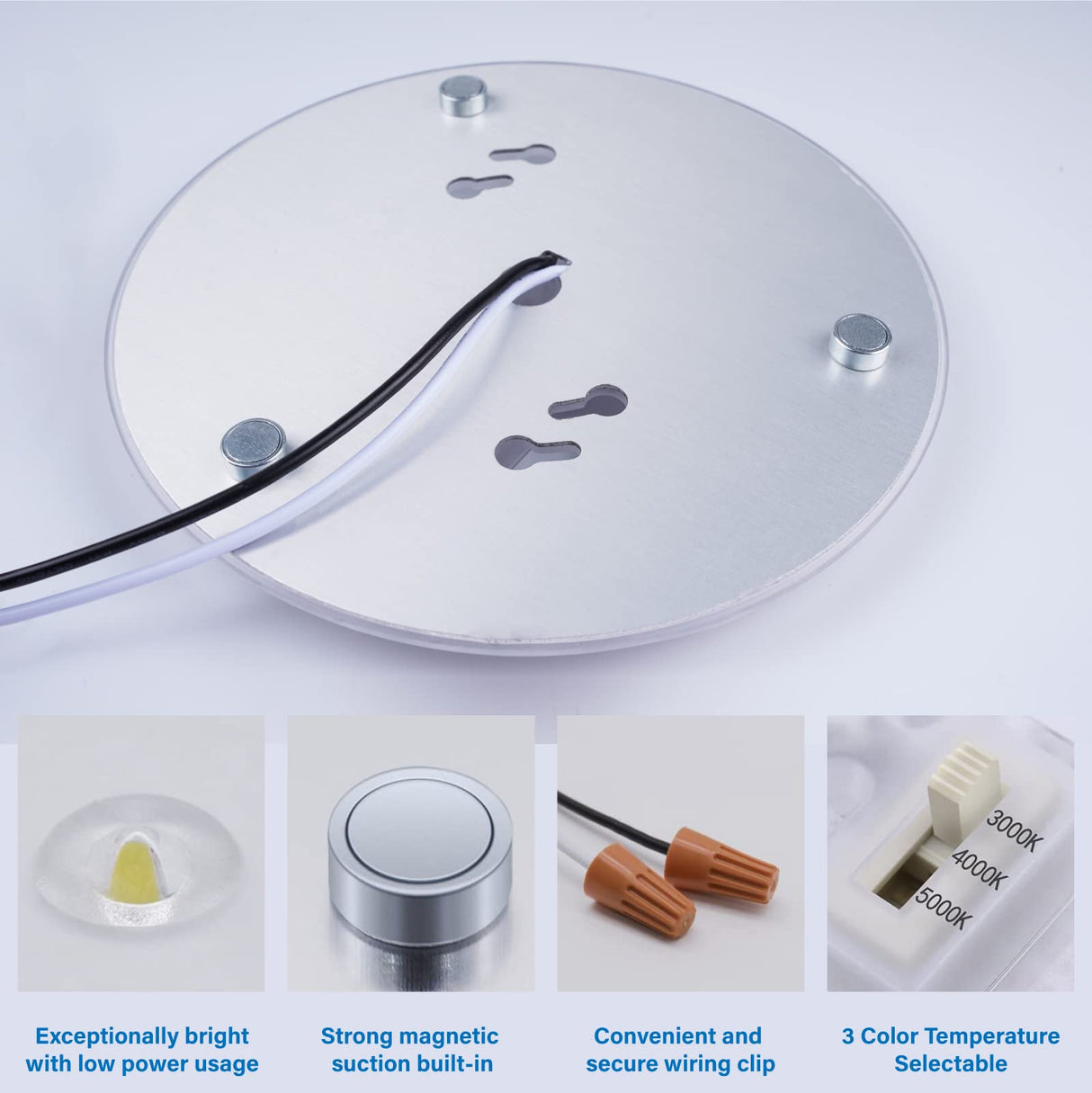 Lustaled 2Pack 36W LED Light Engine Retrofit Kit,6.69inch 3200LM 3CCT 3000K/4000K/5000K Dimmable Ceiling Fan Light Kits,AC 120-130V Ceiling Fan Light Replacement for Ceiling Flush Light Lustaled