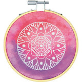 Dimensions Mandala Craft Mini Embroidery Kit for Beginners, 4''