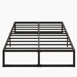 Lutown-Teen 14 Inch King Bed Frame Sturdy Mattress Foundation, Heavy Duty Metal Platform with Steel Slats Support No Box Spring Needed, Noise Free, Easy Assembly, Black Lutown-Teen