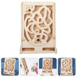 FOYTOKI Pinball Game Wooden Board Games Children Labyrinth Game Maze Puzzle Toys Interactive Maze Beads Game Wooden Maze Ball Game Toy for Kids Labyrinth Plaything Pirate Jigsaw Puzzle 3D FOYTOKI