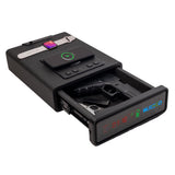 WJIECO Biometric Smart Gun Safe with Phone Charging for Handgun - Biometric Gun Safe 3 Ways Quick Access with Fingerprint/Keypad/Key Lock for Bedside Nightstand or Car with LCD WJIECO