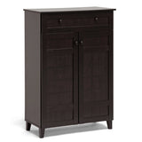 Baxton Studio Glidden 1- Drawer Shoe Storage Cabinet, Dark Brown (91-4518-HiT) Baxton Studio