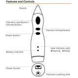 MYNT3D Junior2 3D Pen for Kids [2020 Model] Child Safe Low Temperature Printing Pen (NOT Compatible with ABS/PLA) MYNT3D