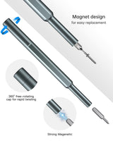 Precision Screwdriver Set, Small Screwdriver with Torx Phillips Head & Flathead, Repair Tool Kit with Magnetic Bits for Electronics, PC, Watch, Jewelry, DIY Projects and Home Repairing Kingsdun