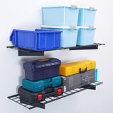 Wallmaster 2-Pack 15x45 Heavy Duty Garage Wall Shelving 45-inch-by-15-inch Wall Mount Garage Storage Rack Floating Shelves Max Load 400lb Black Wallmaster