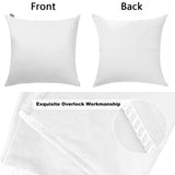 Thmyo 2 Pack 100% Cotton Solid Decorative Square Throw Pillow Covers DIY Throw Pillowcase Blank Sublimation Pillow Cases White Cushion Cover(18x18 inch, ONLY Covers,NO Pillow Inserts) Thmyo