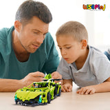 WISEPLAY Remote Control Car Building Kit, 453PCS Stem Toy for Kids Age 8-10, Great RC Car for 10-Year-Old Boys & Girls, Excellent Gift Idea WISEPLAY