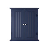 ChooChoo Bathroom Wall Cabinet, Over The Toilet Space Saver Storage Cabinet, Medicine Cabinet with 2 Door and Adjustable Shelves, Cupboard, Navy Blue ChooChoo