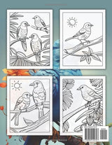 Songbirds coloring book for adults: Relax and Unwind with Beautiful Songbird Designs Majosta