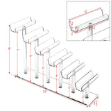 MOOCA 6 Tier Acrylic Eyeglasses Frame Stand, Sunglasses Rack, Sunglasses Stand Acrylic Sunglasses Display, Sunglasses Rack Holder, Acrylic Glass Display, Stylish Eyewear Organizer, 8”H MOOCA