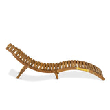 East West Furniture BHNU1NA Helena Patio Chaise Lounge-Outdoor Acacia Wood Sunlounger Chair for Poolside, Deck, Lawn, 72x22x25 Inch, Natural Oil East West Furniture