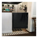 Cafe Doors Swinging Door Pine Wood Saloon Door Includes Hinges for Kitchen Shop Entrance Partition Pub, Black Painted Finished(35.4x35.4in) Pengfei