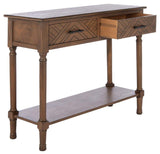 SAFAVIEH Home Collection Peyton Brown 2-Drawer Console Table CNS5704C Safavieh