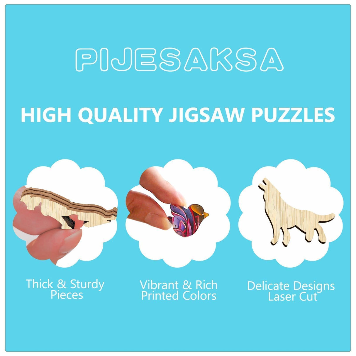 Wooden Puzzles for Adults - Embossed Owl Puzzle, Unique Shape Wooden Puzzle, Wooden Jigsaw Puzzles for Adults, Wood Puzzles Adult, Good Gift Idea for Friends and Family (L-13.4 * 12.8in -285 Pcs) Pijesaksa