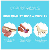 Wooden Puzzles for Adults - Embossed Owl Puzzle, Unique Shape Wooden Puzzle, Wooden Jigsaw Puzzles for Adults, Wood Puzzles Adult, Good Gift Idea for Friends and Family (S-8.5 * 8in -100 Pcs) Pijesaksa