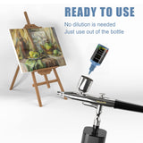 imyyds Airbrush Paint, 12 Color Acrylic Airbrush Paint Set, Water Based Read-to-Spray Air Brush Painting Set, Spray Paint Kit for Papers, Canvas, Wood, Model imyyds