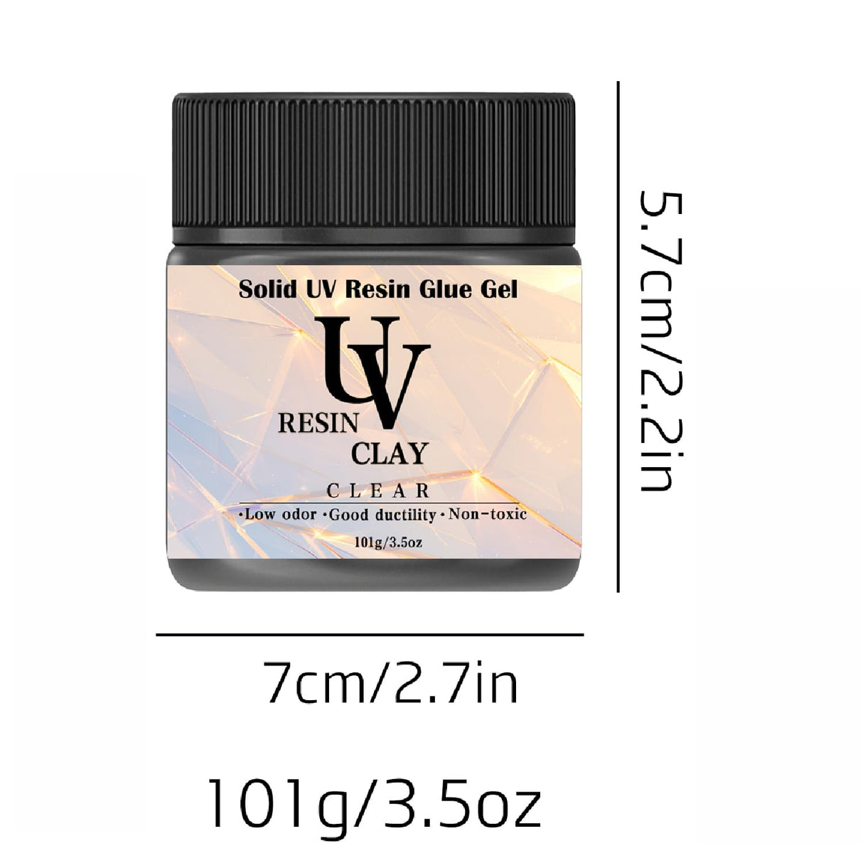 OOTDART 3.5 oz UV Clay Clear Polymer Resin for 3D Crafts, DIY Jewelry Making, Silicone Molds, UV Curing, Crystal Clear Casting, Miniature Art, and Handmade Resin Projects OOTDART