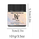 OOTDART 3.5 oz UV Clay Clear Polymer Resin for 3D Crafts, DIY Jewelry Making, Silicone Molds, UV Curing, Crystal Clear Casting, Miniature Art, and Handmade Resin Projects OOTDART