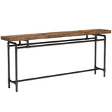 Tribesigns Console Table, 70.9 Inches Extra Long Sofa Table for Living Room, Industrial Narrow Console Sofa Tables Behind Couch, Entryway Hallway Foyer Table for Entrance, Rustic Brown Tribesigns