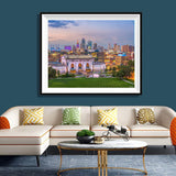 YEEIFFD Diamond Painting City Kansas City Missouri USA Skyline for Adult Painting Kits Diamond Art Perfect for Home Wall Decor 12x16 Inch YEEIFFD