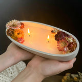 Large Candle Vessel Silicone Mold Oval Bowl Resin Molds, Creative Silicone Candle Vessels Pot Molds, Storage Tray Container Mold DIY for Candle Making Supplies Scented Candles Soaps Making or Storage Ainvhh