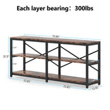 Tribesigns 70.9 Inch Industrial Console Table with Storage Shelves for Living Room and Entryway Tribesigns