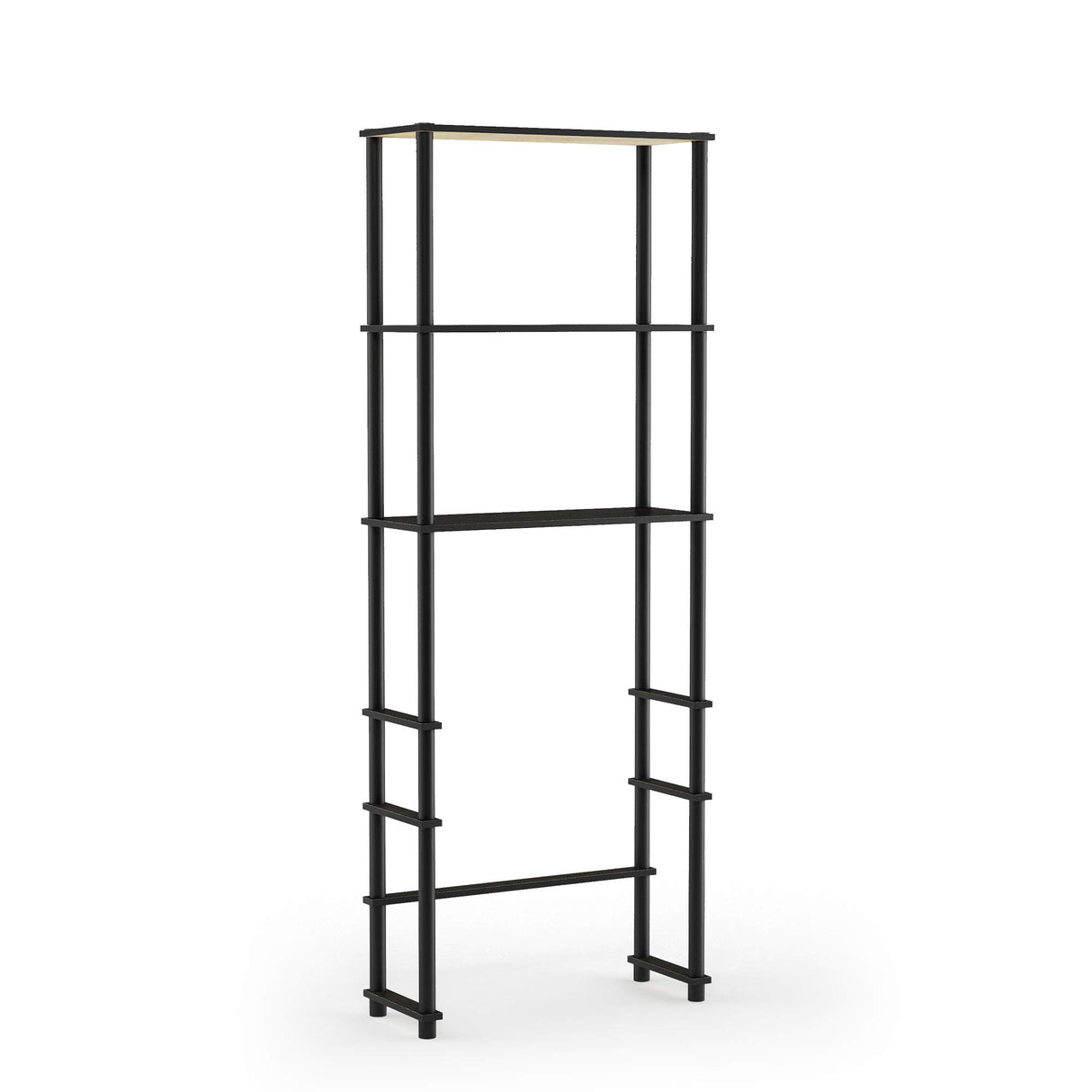 Furinno Turn-N-Tube with 3 Shelves Toilet Space Saver, Espresso/Black Furinno
