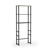 Furinno Turn-N-Tube with 3 Shelves Toilet Space Saver, Espresso/Black Furinno