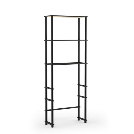 Furinno Turn-N-Tube with 3 Shelves Toilet Space Saver, Espresso/Black Furinno