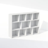 Furinno Reed Closet Organizers and Storage, 11-Cube Closet Organizer, Open Shelf Closet Storage, for Wardrobe, Bedroom, Living Room, White Furinno