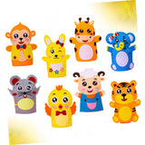 HOMOBABE 8Pcs Boy Girl Non-Woven Hand Puppet DIY Material Kit Creative Cartoon Weaving for Boys Girls Educational Toy for Early Development and Imagination HOMOBABE