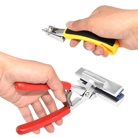 Heavy Duty Canvas Pliers and Staple Remover Set, Stainless Steel Anti-Corrosion Canvas Stretching Pliers Stretcher with Spring Return Handle 4-3/4" Wide Grip for Canvas Stretching Bars Oil Painting BDS-HOME
