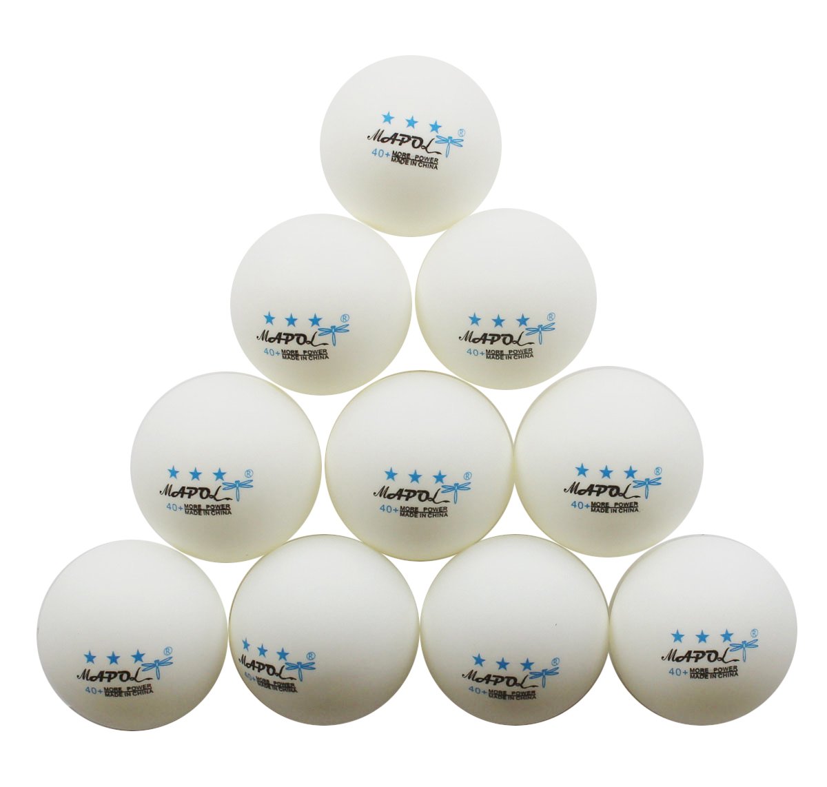 MAPOL 50 White 3-Star Table Tennis Ball Premium Training Ping Pong Balls MAPOL
