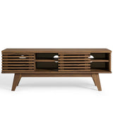 Modway Render 46" Mid-Century Modern Low Profile Media Console TV Stand, 46 Inch, Walnut Modway
