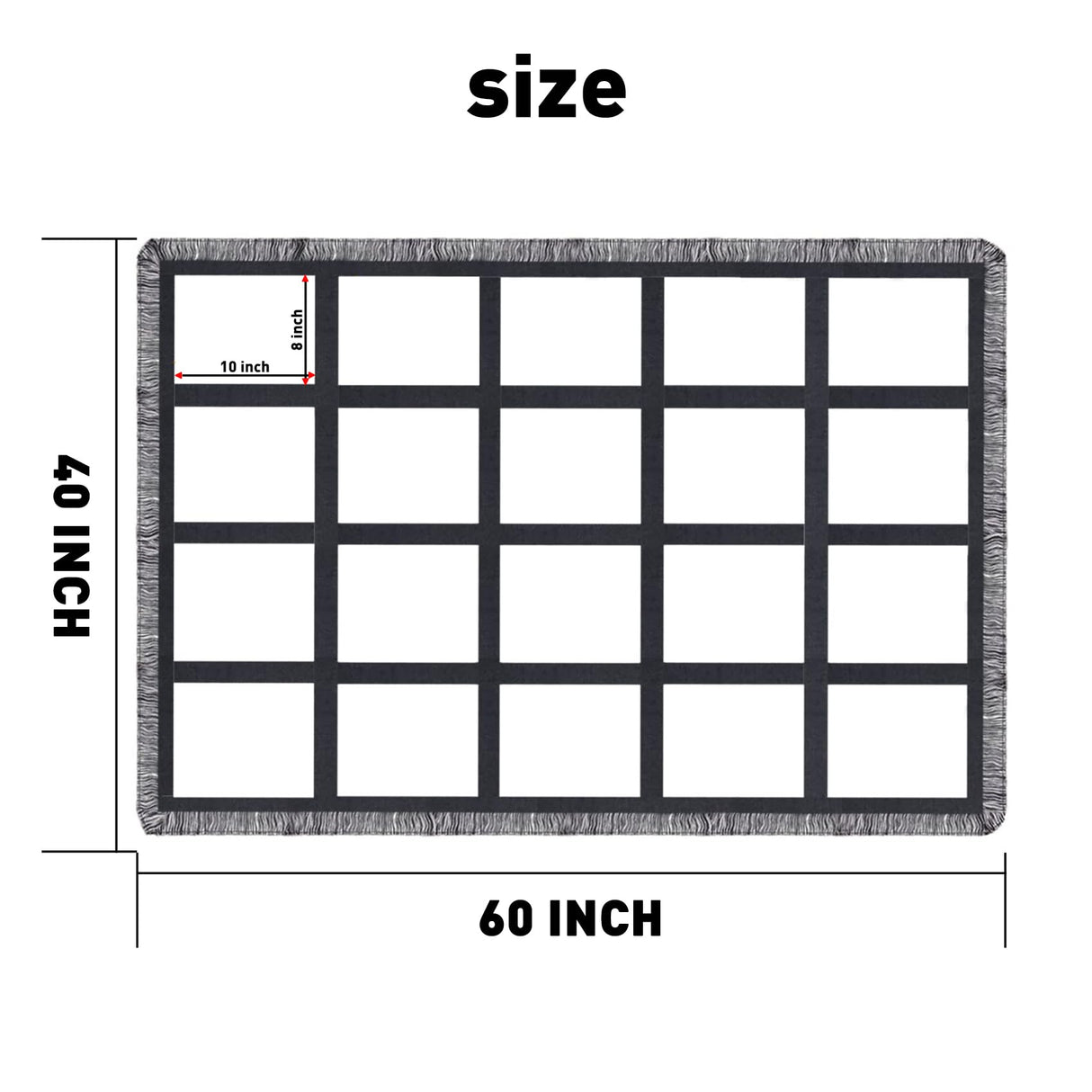 Sumex 2 PCS Sublimation Blank Blankets 40×60inch with 20 Panels for Heat Press, Baby Printed Blanket,Sublimation Photo Polyester Blankets Sumex