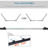 Outsunny Universal Hammock Stand 10-13ft Adjustable Steel Stand Space-Saving and Portable Carrying for Indoor and Outdoor Use, Black Outsunny