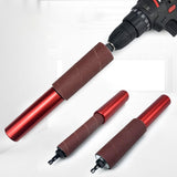 Spindle Sander Adapter, Aluminum Alloy Drill Sanding Mandrel Kit for Wood Metal, Universal Size, Easy to Install, with Rubber Sanding Drum Kit and Asixxsix