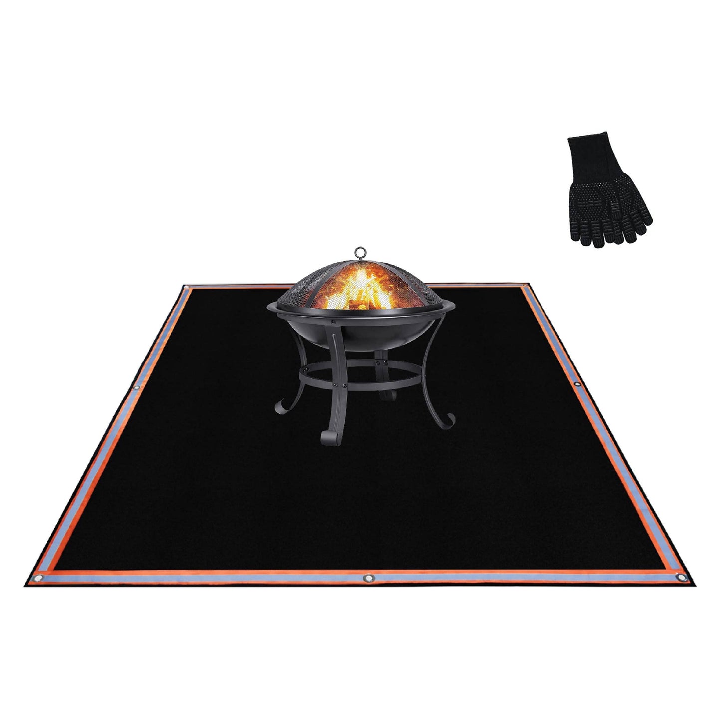 XL Fire Pit Mat, USA Based, Fireproof Under Grill Mat, 3 Layer, 67" x 60", for Outdoor Grill, Firepit, Grass, Patio, Lawn, Campsite, BBQ Mat, Ember Mat, Deck Protector