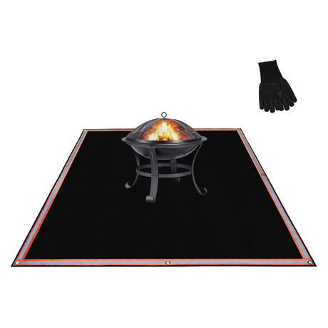 XL Fire Pit Mat, USA Based, Fireproof Under Grill Mat, 3 Layer, 67" x 60", for Outdoor Grill, Firepit, Grass, Patio, Lawn, Campsite, BBQ Mat, Ember Mat, Deck Protector Jametown Supply Company