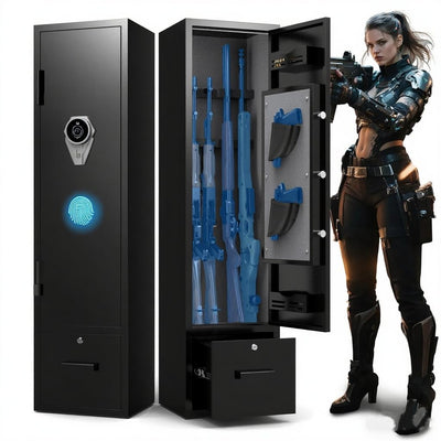 3-5 gun safes for home rifle and pistols (Biometric)